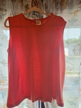 Blair Red/orange Crewneck Sleeveless Tank